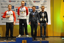 Tarmo Koslelalle pronssia putoavien taulujen SM-kisoissa 6.2.2016 Kangasalalla