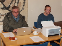 Syyskokouksessa pj Markku Kauppinen ja siht Tomi Teränen